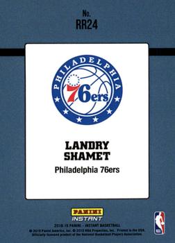 2018-19 Panini Instant NBA 1988 Rated Rookies #RR24 Landry Shamet Back