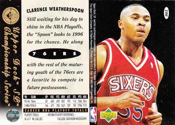 1994-95 SP Championship #106 Clarence Weatherspoon Back