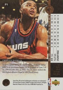 1994-95 SP Championship - Playoff Heroes #P1 Charles Barkley Back