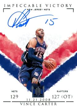 2019-20 Panini Impeccable - Impeccable Victory Signatures #IV-VCT Vince Carter Front