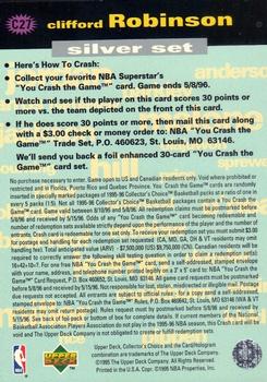 1995-96 Collector's Choice - You Crash the Game Silver: Scoring #C27 Clifford Robinson Back