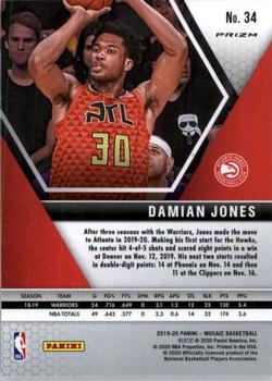 2019-20 Panini Mosaic - Prizm #34 Damian Jones Back