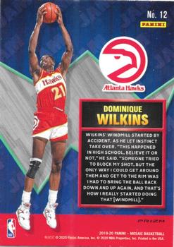 2019-20 Panini Mosaic - Jam Masters Green #12 Dominique Wilkins Back