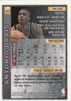 1995-96 Finest #211 Antonio Davis Back