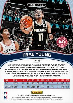 2019-20 Panini Chronicles #266 Trae Young Back