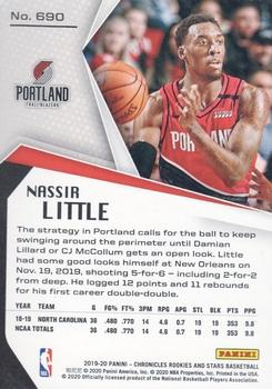 2019-20 Panini Chronicles #690 Nassir Little Back