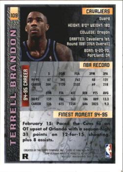 1995-96 Finest - Refractors #109 Terrell Brandon Back