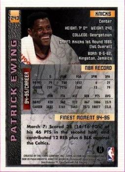1995-96 Finest - Refractors #243 Patrick Ewing Back
