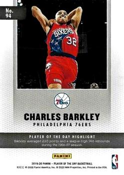 2019-20 Panini Player of the Day #94 Charles Barkley Back