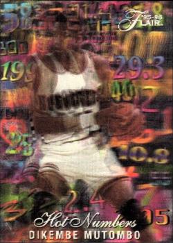 1995-96 Flair - Hot Numbers #9 Dikembe Mutombo Front