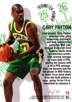 1995-96 Flair - Perimeter Power #8 Gary Payton Back