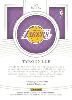 2019-20 Panini National Treasures - National Archives Ink Gold #NA-TRL Tyronn Lue Back