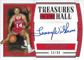2019-20 Panini National Treasures - Treasures of the Hall #TH-LWK Lenny Wilkens Front