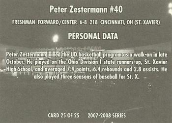2007-08 National City Dayton Flyers #25 Peter Zestermann Back
