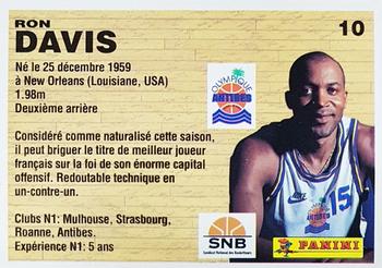 1993-94 Panini LNB (France) #10 Ron Davis Back