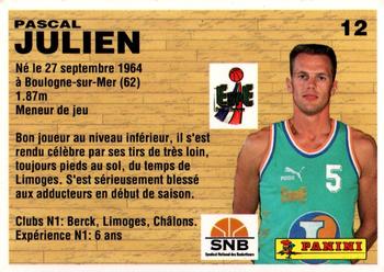 1993-94 Panini LNB (France) #12 Pascal Julien Back