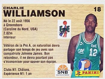 1993-94 Panini LNB (France) #18 Charlie Williamson Back