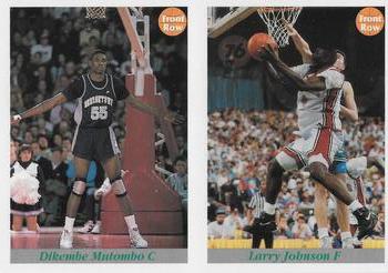 1991-92 Front Row Premier - Dual Player Promos #98 / 100 Dikembe Mutombo / Larry Johnson Front