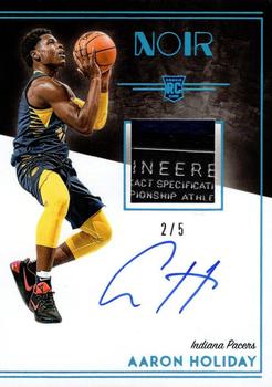 2018-19 Panini Noir - Rookie Patch Autographs Color Tags #362 Aaron Holiday Front