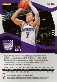 2019-20 Donruss Elite #113 Kyle Guy Back