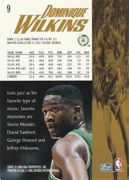 1995-96 SkyBox Premium #9 Dominique Wilkins Back