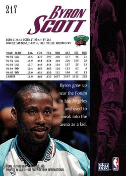 1995-96 SkyBox Premium #217 Byron Scott Back