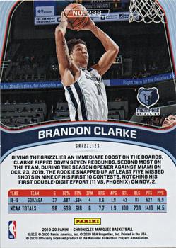 2019-20 Panini Chronicles - Green #238 Brandon Clarke Back