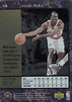 1995-96 SP #110 Aaron McKie Back