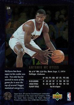 1995-96 SP Championship #28 Antonio McDyess Back