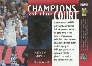 1995-96 SP Championship - Champions of the Court #C16 Kevin Garnett Back