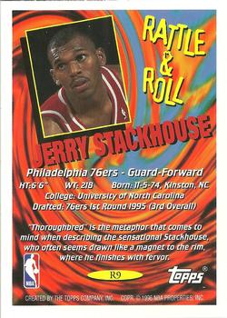 1995-96 Topps - Rattle and Roll #R9 Jerry Stackhouse Back