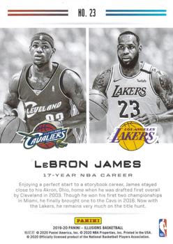 2019-20 Panini Illusions - Career Lineage #23 LeBron James Back