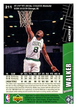 1996-97 Collector's Choice #211 Antoine Walker Back