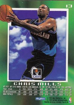 1996-97 E-X2000 #13 Chris Mills Back