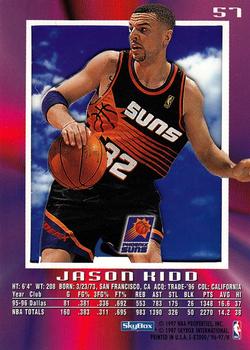 1996-97 E-X2000 #57 Jason Kidd Back
