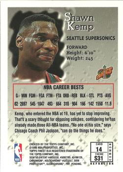 1996-97 Finest - Refractors #14 Shawn Kemp Back
