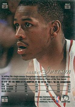 1996-97 Flair Showcase #3 Allen Iverson Back