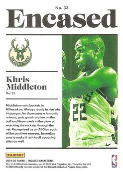 2019-20 Panini Encased - Green #33 Khris Middleton Back