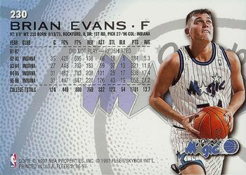 1996-97 Fleer #230 Brian Evans Back