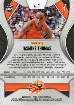 2020 Panini Prizm WNBA - Silver #7 Jasmine Thomas Back