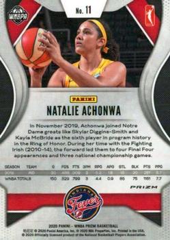 2020 Panini Prizm WNBA - Silver #11 Natalie Achonwa Back