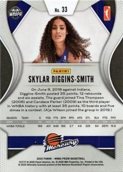 2020 Panini Prizm WNBA - Silver #33 Skylar Diggins-Smith Back