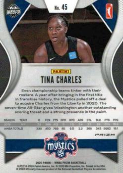 2020 Panini Prizm WNBA - Silver #45 Tina Charles Back