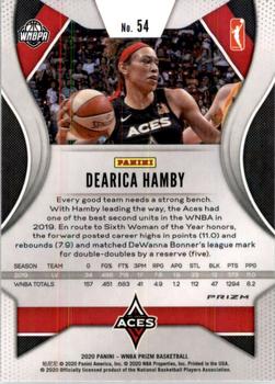 2020 Panini Prizm WNBA - Silver #54 Dearica Hamby Back