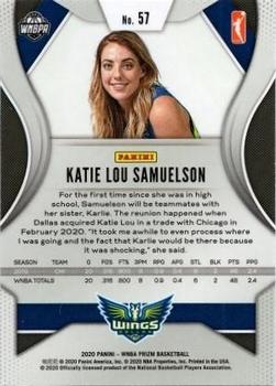 2020 Panini Prizm WNBA - Silver #57 Katie Lou Samuelson Back