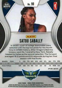 2020 Panini Prizm WNBA - Silver #90 Satou Sabally Back