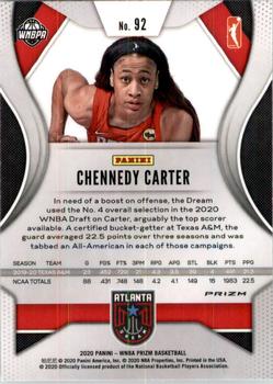 2020 Panini Prizm WNBA - Silver #92 Chennedy Carter Back
