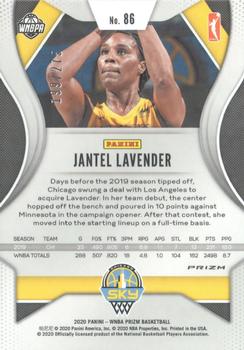 2020 Panini Prizm WNBA - Red #86 Jantel Lavender Back