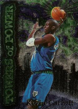 1996-97 Fleer - Towers of Power #4 Kevin Garnett Front