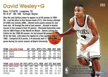 1996-97 Hoops #203 David Wesley Back